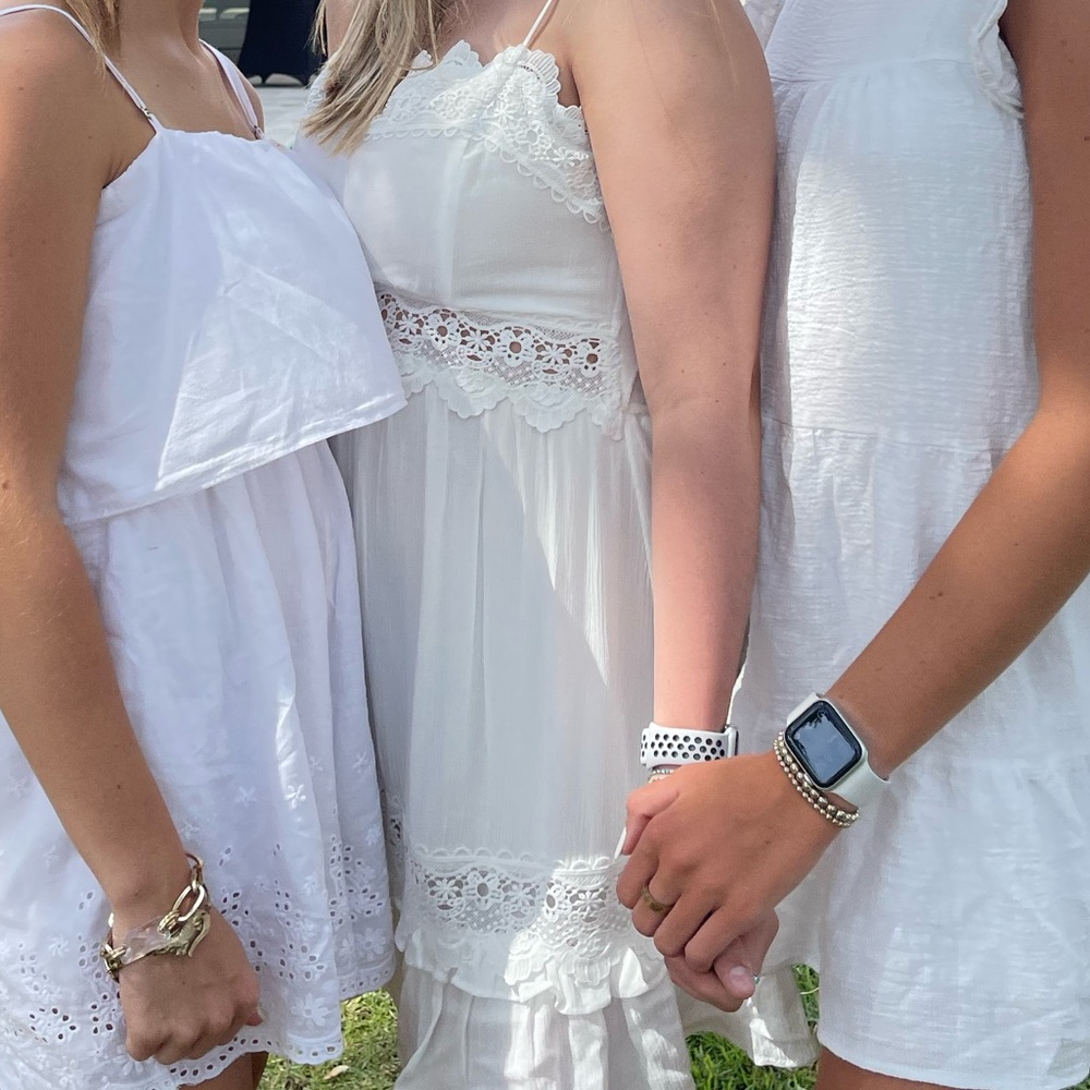 White graduation dress